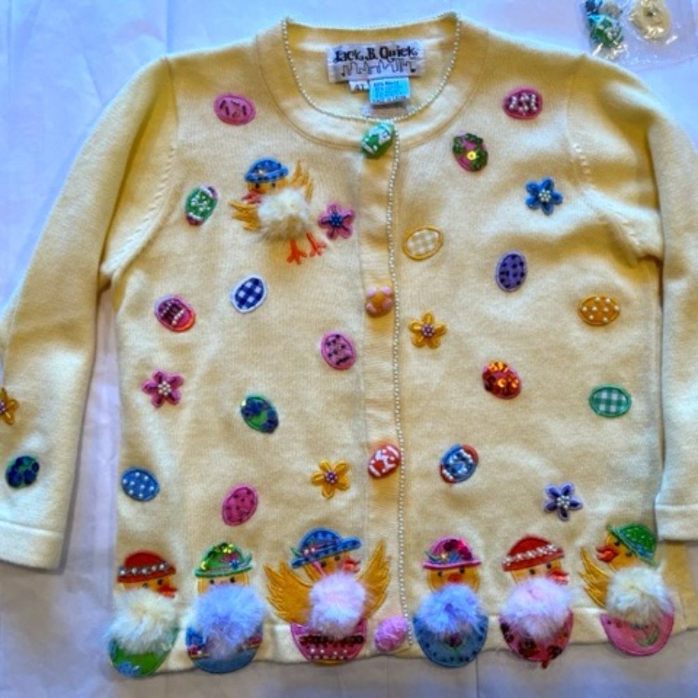 Jack B. Quick Easter Sweater Girls Size 4T NEW